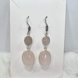 Rose Quartz 925 Gemstone Earring